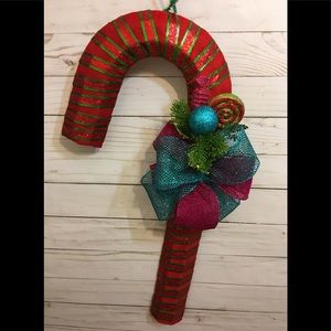 Pink Blue Red/ Green Candy Cane Wreath